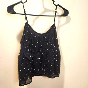 Hollister Black Star Print Camisole Tank Top Size XS